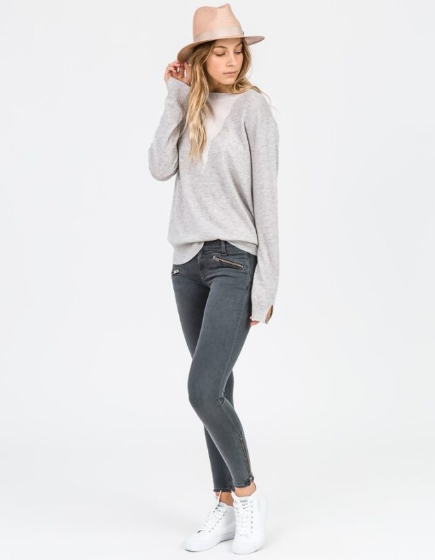 Cashmere V Insert Sweat